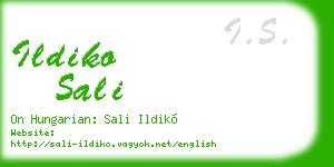 ildiko sali business card
