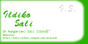 ildiko sali business card